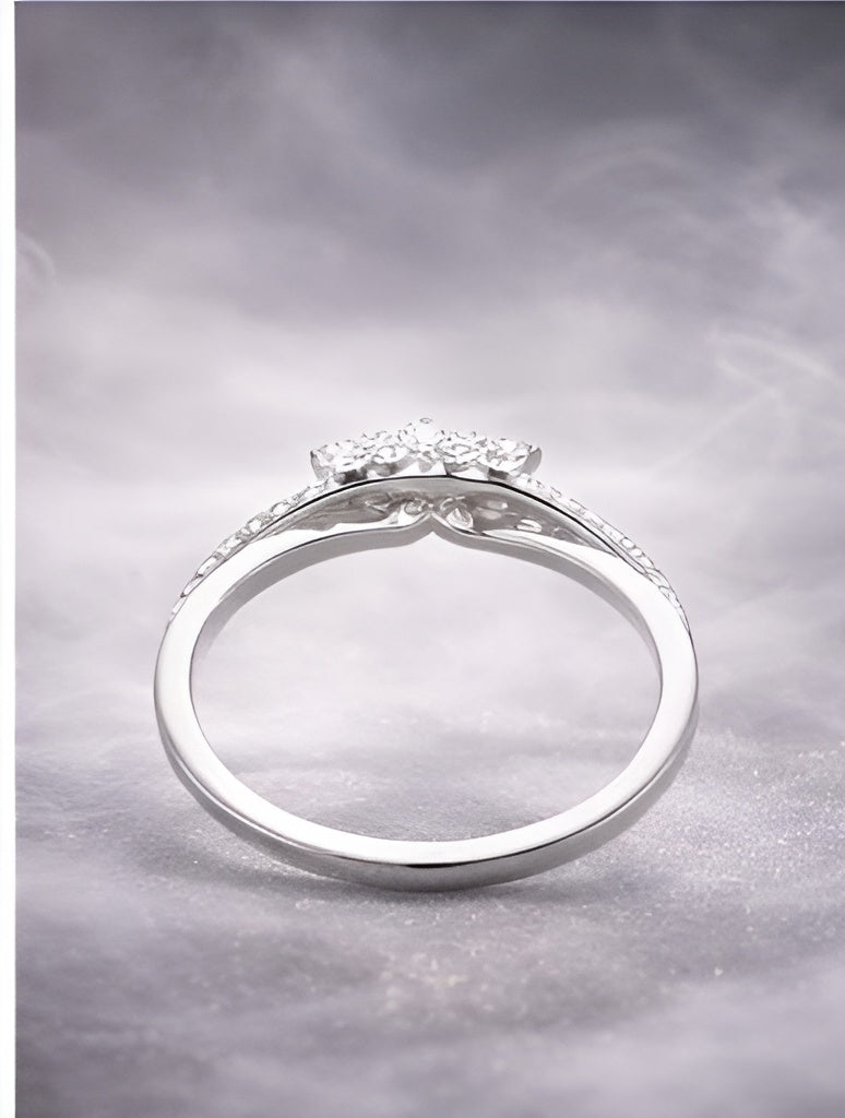 Floral Whisper Silver Ring