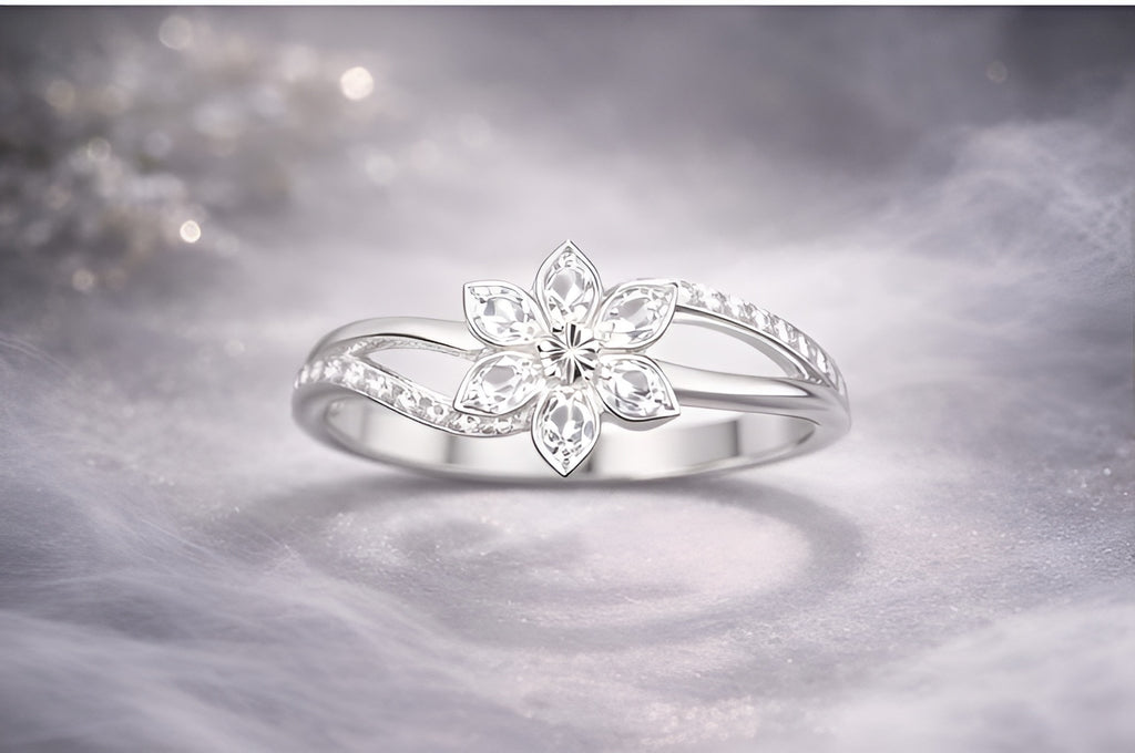 Floral Whisper Silver Ring