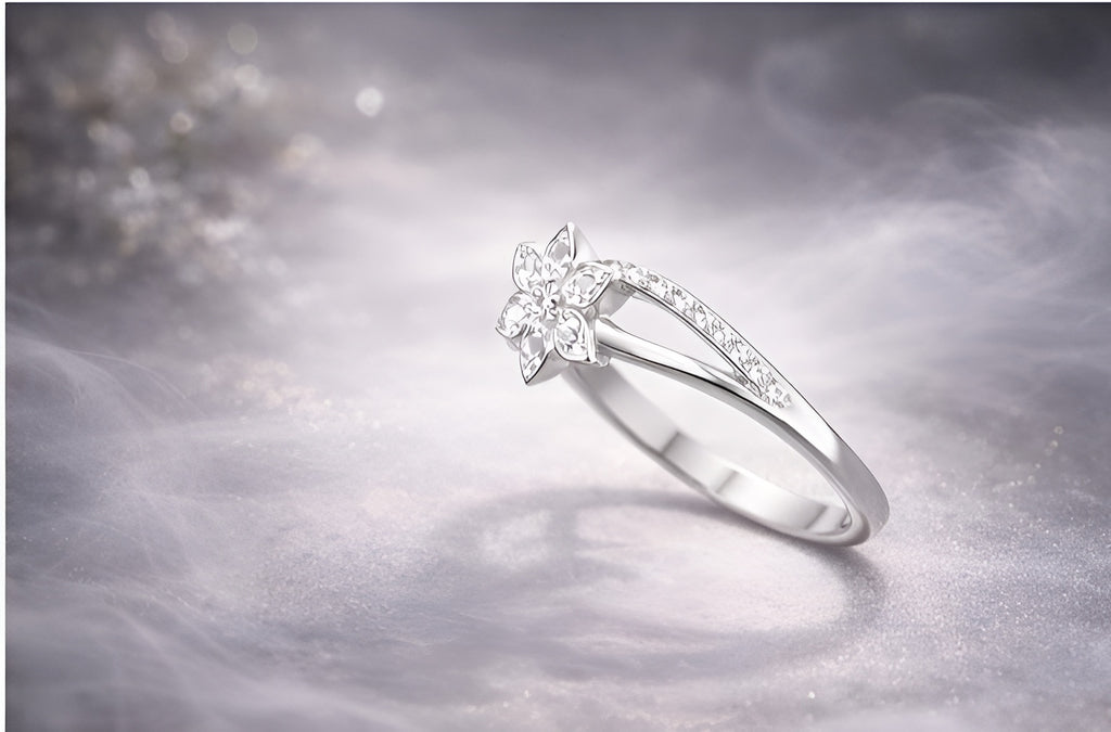 Floral Whisper Silver Ring